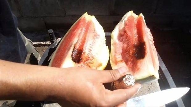 Erimiş bakırı karpuza dökünce bakın neler oldu