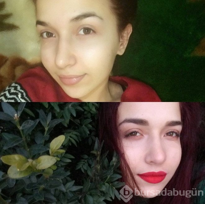Makyajın nasıl değiştirdiğini gösteren kareler