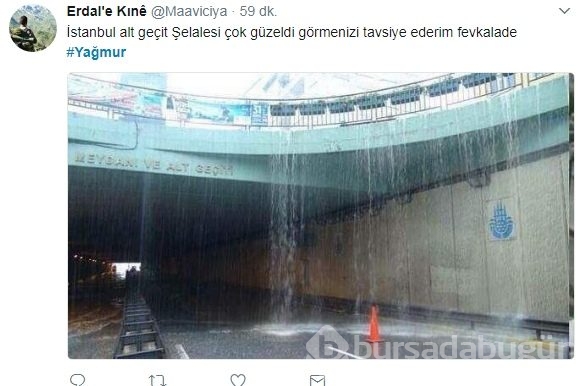 İstanbul'u sel aldı, caps'ler patladı!