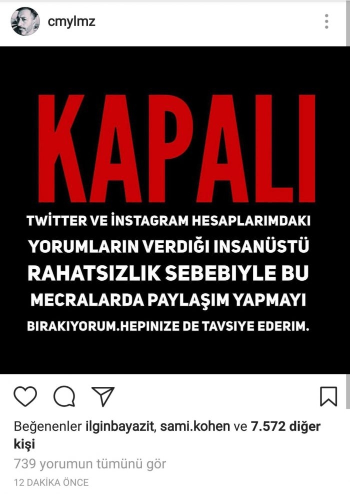 Cem Yılmaz sosyal medyayı terk etti!