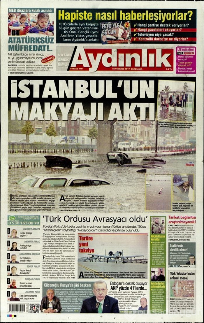 Günün gazete manşetleri - 19 Temmuz 2017