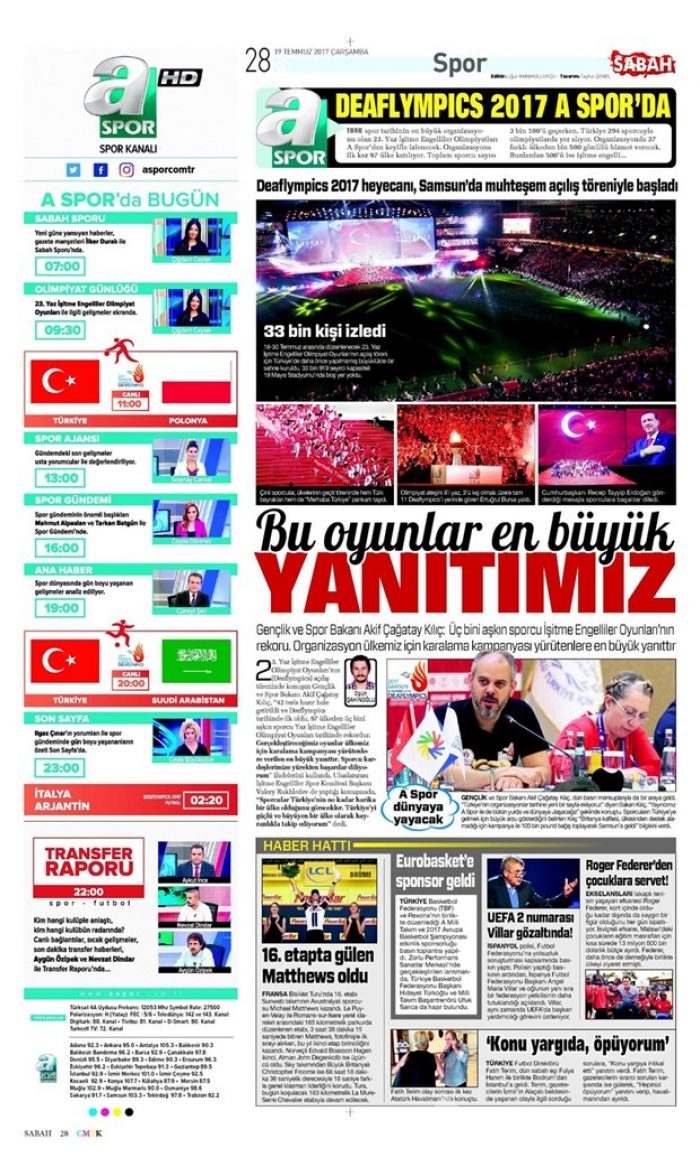 Günün spor gazeteleri (Transfer haberleri - 19 Temmuz 2017)