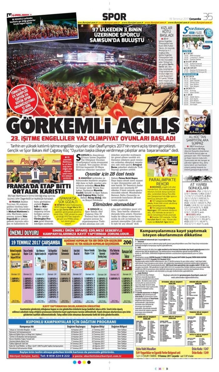 Günün spor gazeteleri (Transfer haberleri - 19 Temmuz 2017)
