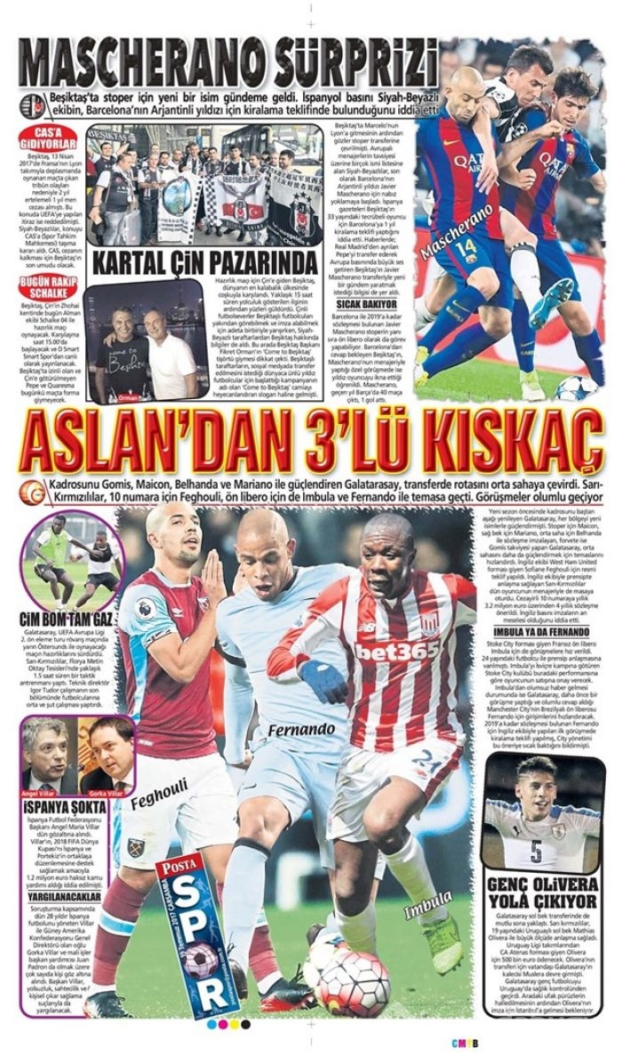 Günün spor gazeteleri (Transfer haberleri - 19 Temmuz 2017)