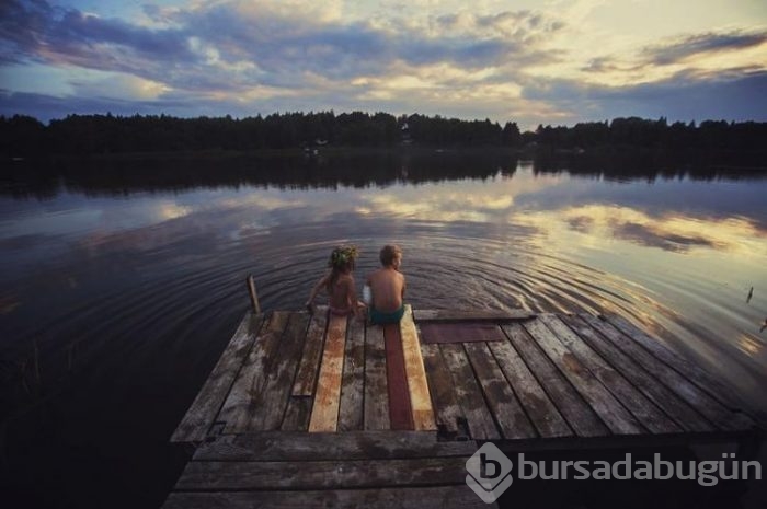 Çocuklarıyla teknolojiden uzak bir tatil geçirip fotoğrafladı