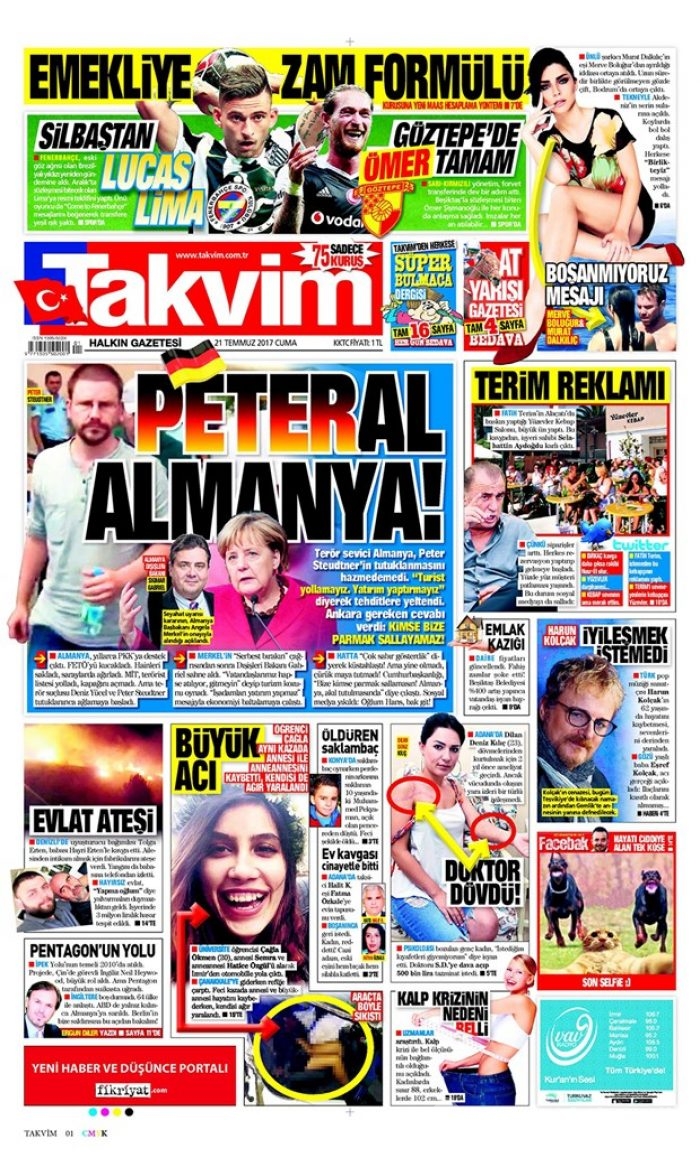 Günün gazete manşetleri - 21 Temmuz 2017