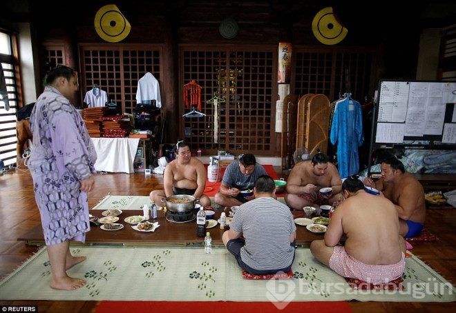 Sumo Güreşçilerinin habersiz çekilen fotoğrafları
