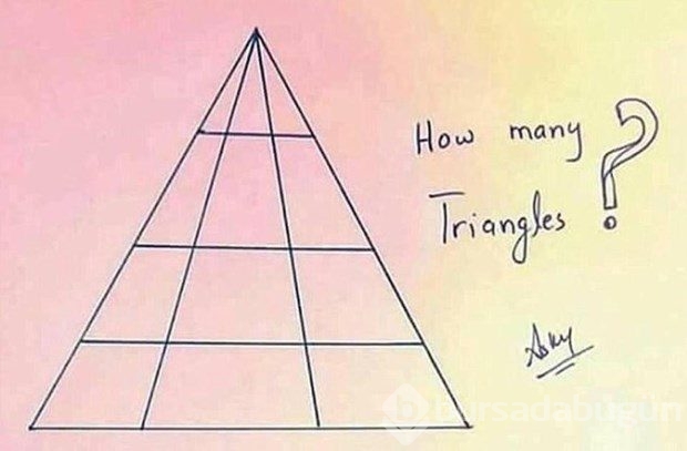 Sosyal medyada günün konusu: Bu fotoğrafta kaç tane üçgen görüyorsunuz?