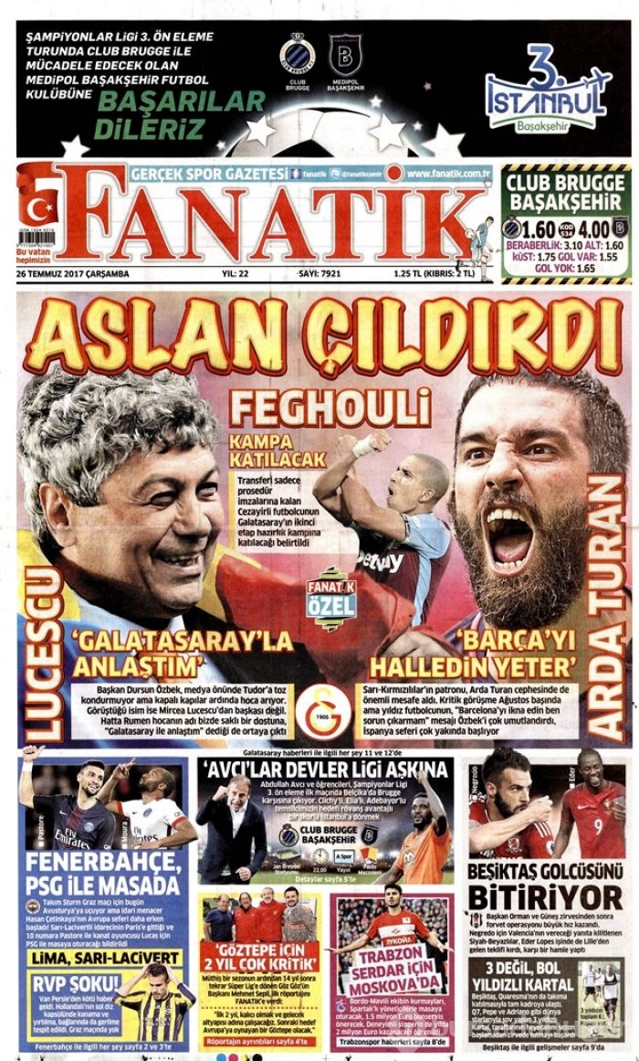 Günün gazete manşetleri - 26.07.2017