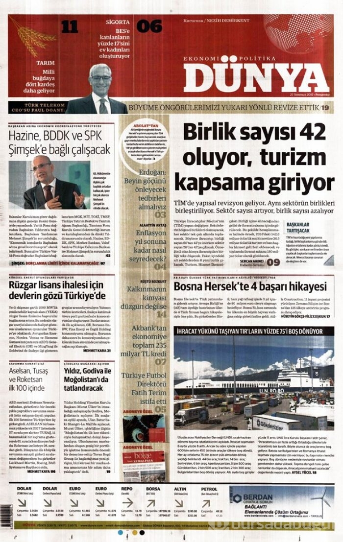 Günün gazete manşetleri 27 Temmuz 2017