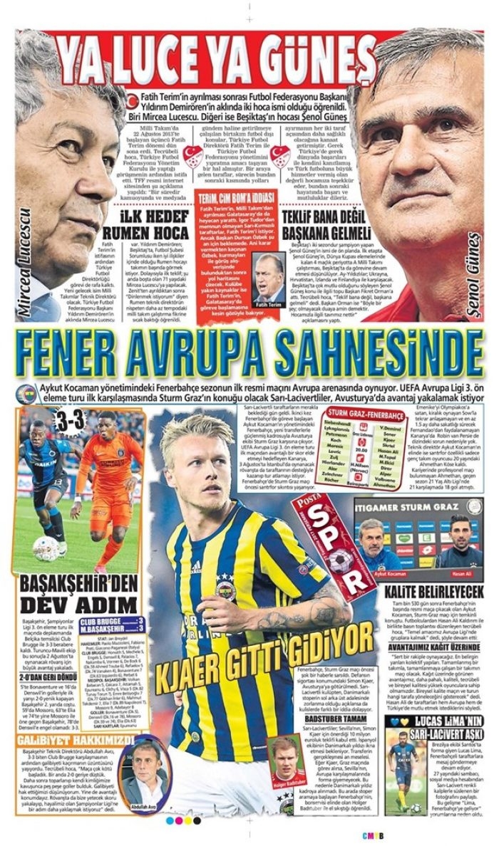 Günün spor manşetleri (27.07.2017)