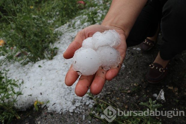 Edirne'de ceviz büyüklüğünde dolu