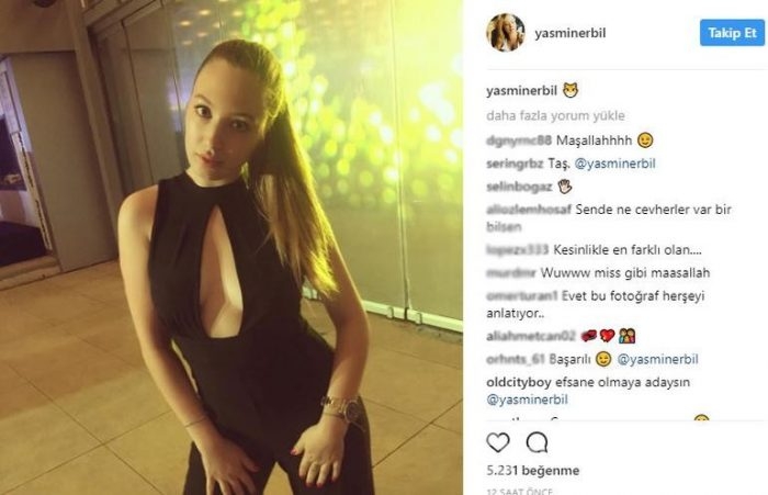 Yasmin Erbil cesur pozlar verdi 