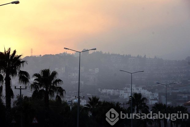 Çöplük yangını sonrası Bodrum duman altında