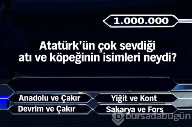 Kimsenin göremediği 1 milyon TL'lik soru