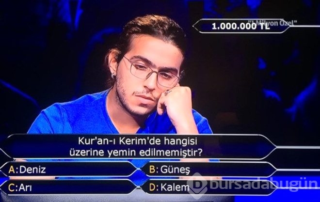 Kimsenin göremediği 1 milyon TL'lik soru