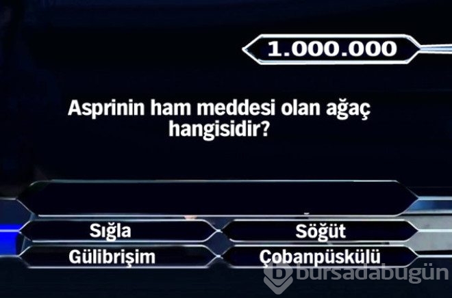 Kimsenin göremediği 1 milyon TL'lik soru