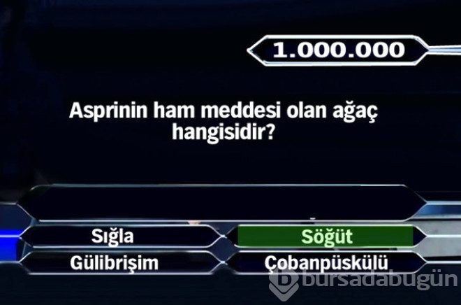 Kimsenin göremediği 1 milyon TL'lik soru