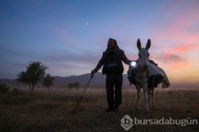 Çeleli yolculuk drone'la kaydedildi