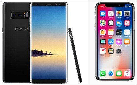 Apple iPhone X mi Galaxy Note 8 mi?