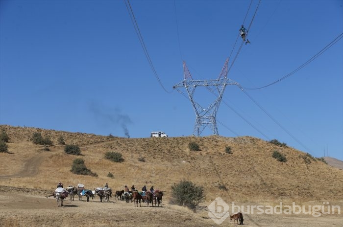 Yüksek gerilim hattında ekmek mücadelesi