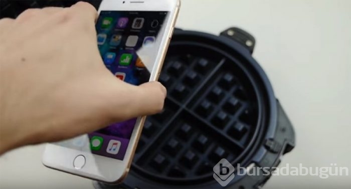 iPhone 8'i waffle makinesiyle test ettiler