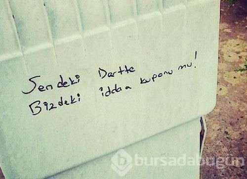 İlginç duvar yazıları