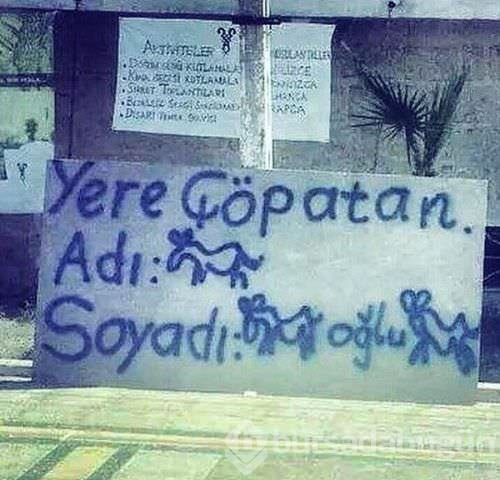 İlginç duvar yazıları