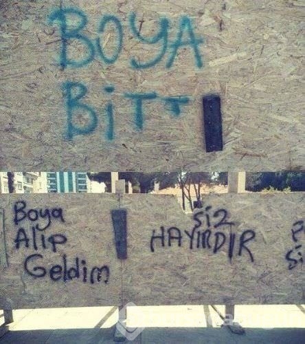İlginç duvar yazıları