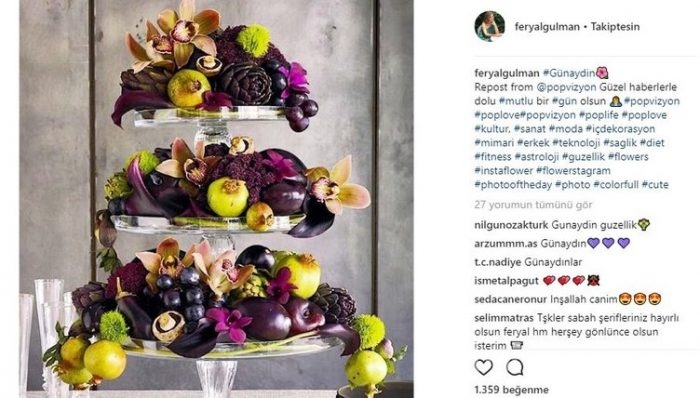 Ünlülerin Instagram paylaşımları