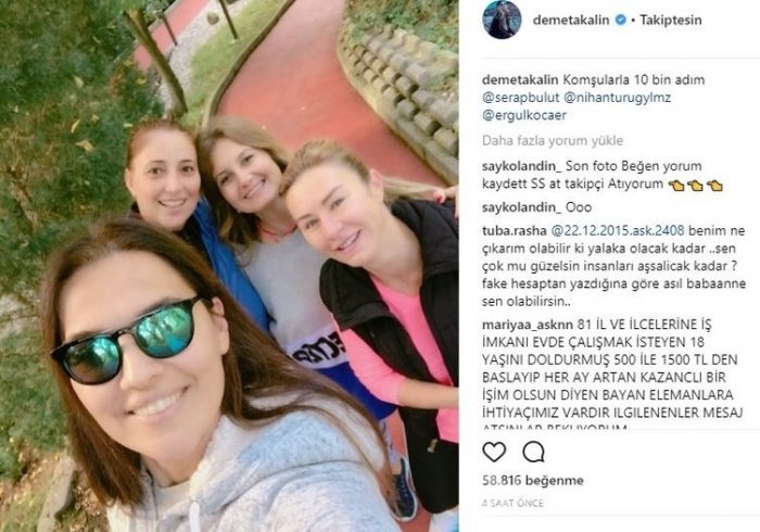Ünlülerin Instagram paylaşımları