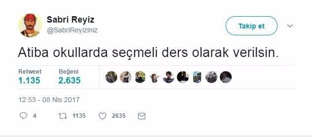 Twitter fenomeni Sabri Reyiz'den inciler