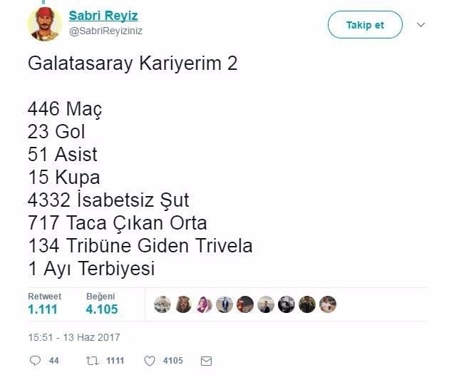 Twitter fenomeni Sabri Reyiz'den inciler
