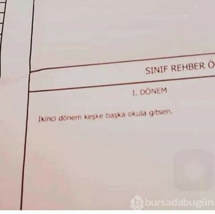 Öğretmenlerden öğrencilerine ilginç karne notu