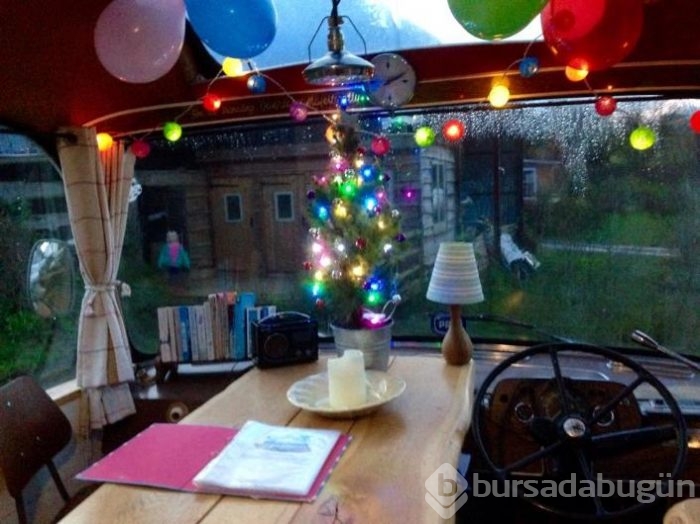 Eski otobüsü tatil evine dönüştürdü