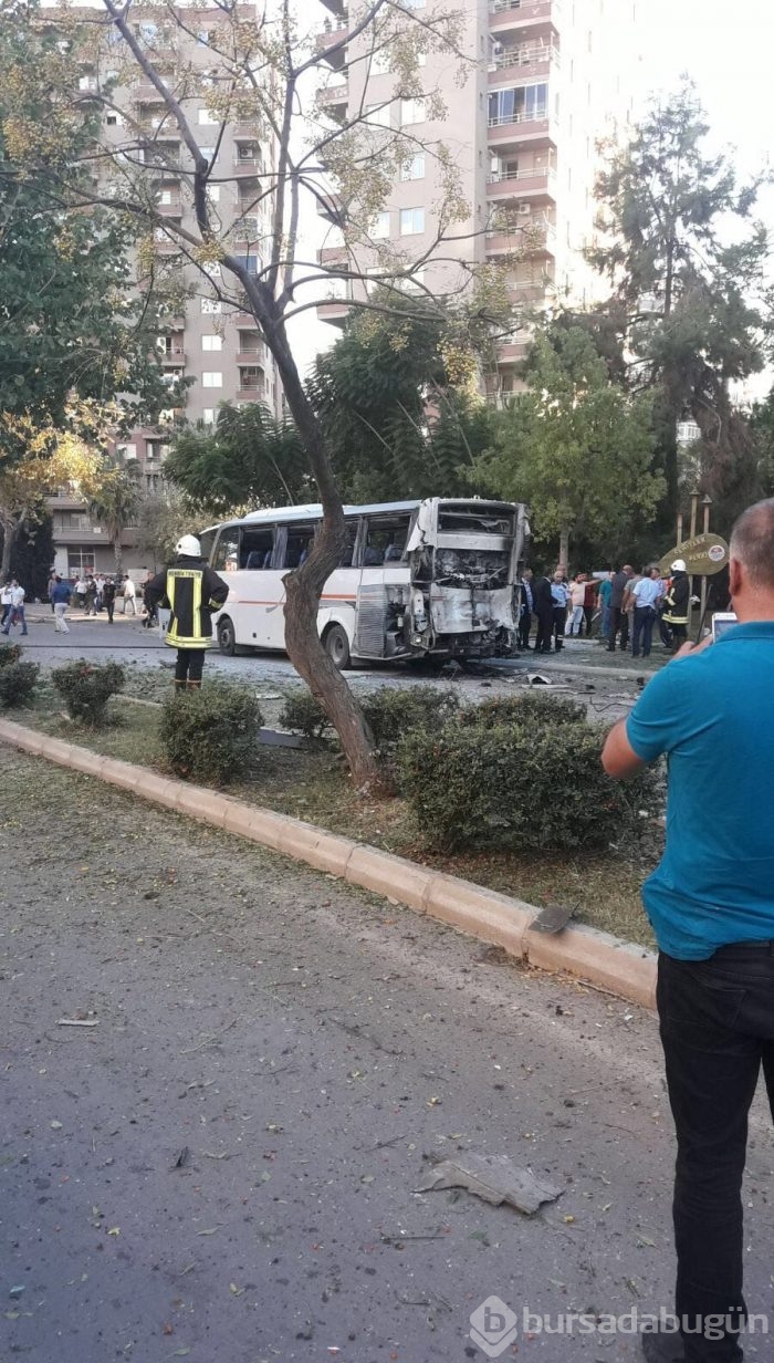 Mersin'de polis servis aracına bombalı saldırı 
