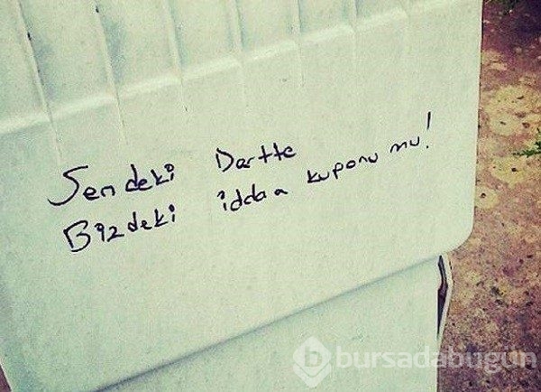 İlginç duvar yazıları