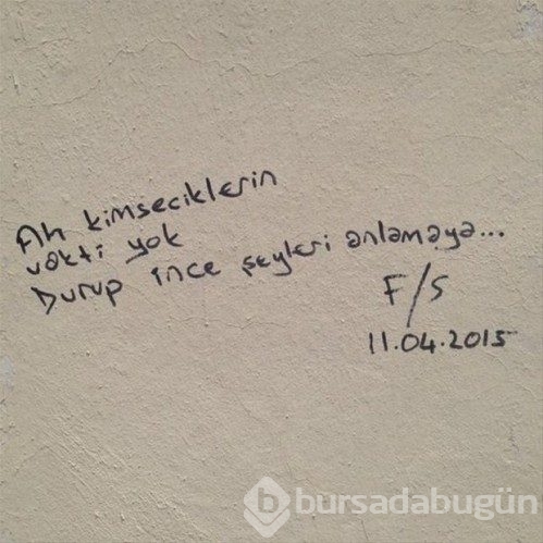 İlginç duvar yazıları