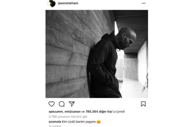 Ezgi Mola'dan, Jason Statham'ın fotoğrafına yorum
