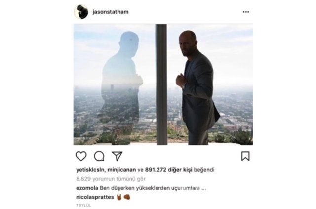 Ezgi Mola'dan, Jason Statham'ın fotoğrafına yorum
