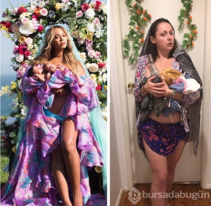 Ünlülerin fotoğraflarıyla dalga geçen kadın