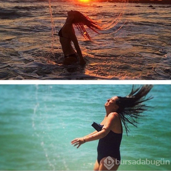 Ünlülerin fotoğraflarıyla dalga geçen kadın