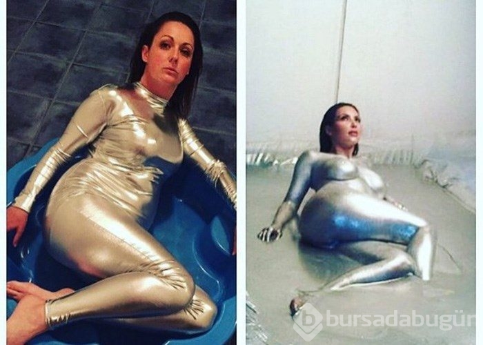 Ünlülerin fotoğraflarıyla dalga geçen kadın