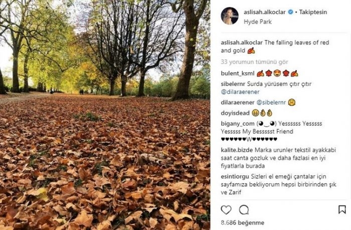 Ünlülerin instagram paylaşımları (30.10.2017)