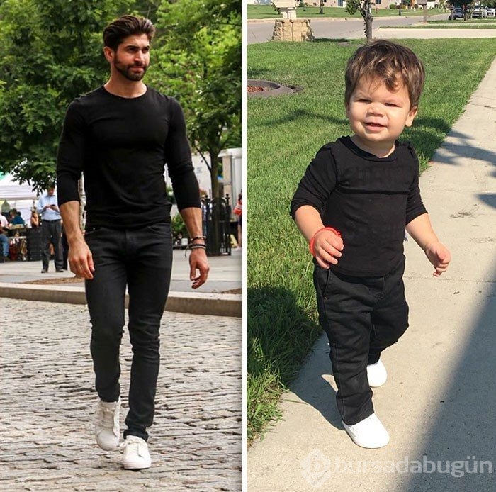 Bebek model amcası rakip oldu