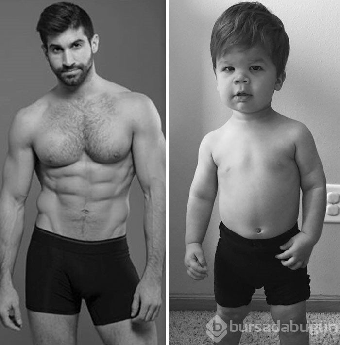 Bebek model amcası rakip oldu