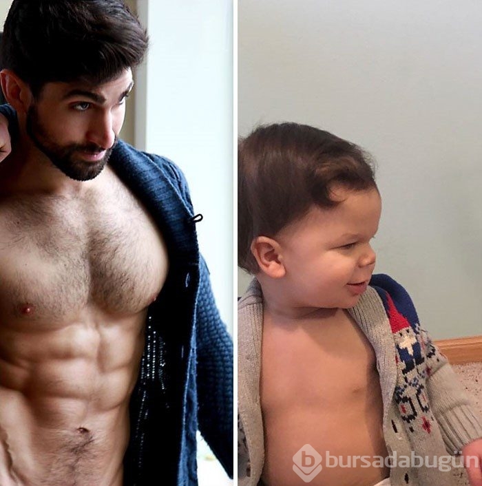Bebek model amcası rakip oldu