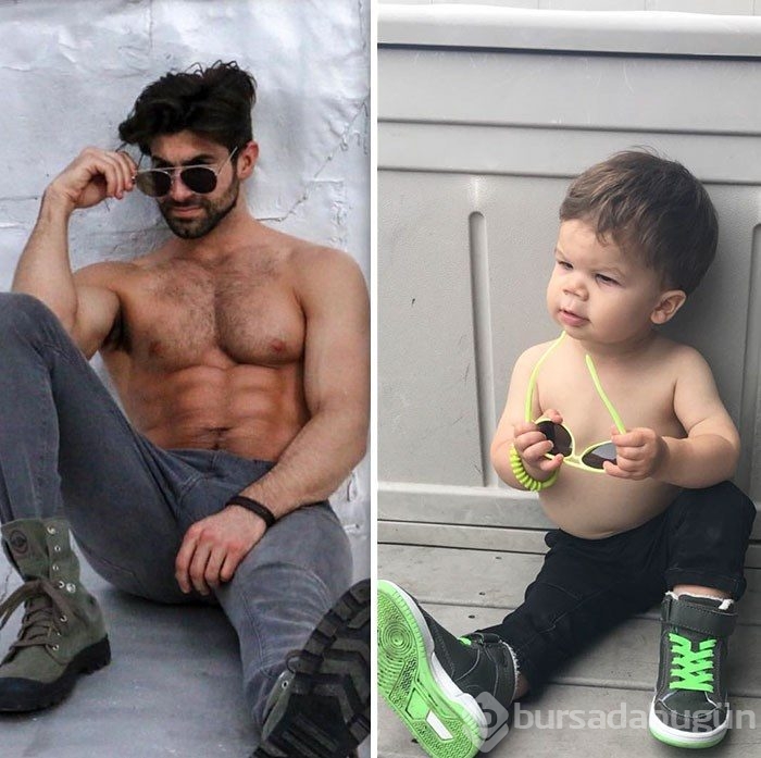 Bebek model amcası rakip oldu
