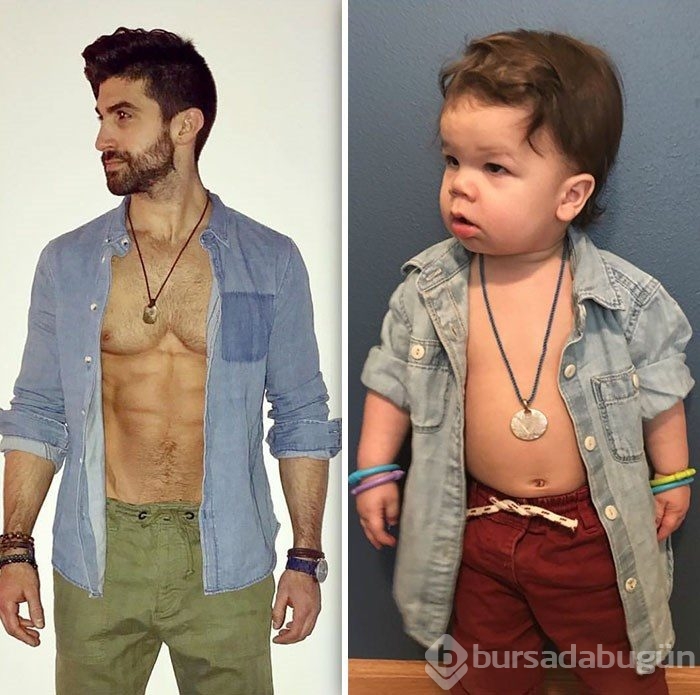 Bebek model amcası rakip oldu