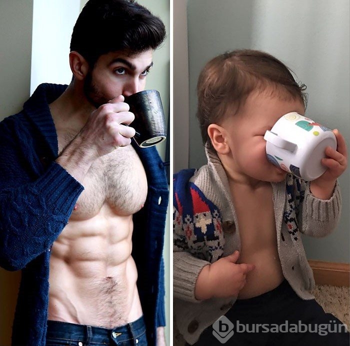 Bebek model amcası rakip oldu